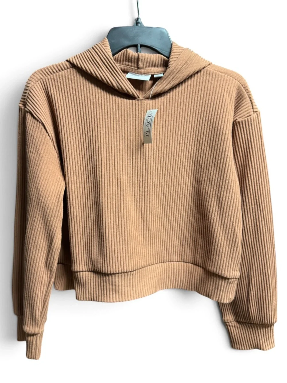 The Children's Place Girls XL 14 Pecan Pie Plush Rib Hoodie NWT